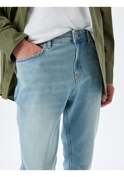 Koton Slim Fit Kot Pantolon - Brad Jean Açık İndigo 5sam40014nd Açık İndigo