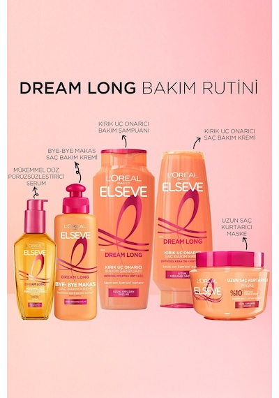 5'li Dream Long Onarıcı Bakım Şampuanı 300 Ml Seti Tüm Saç Tipleri