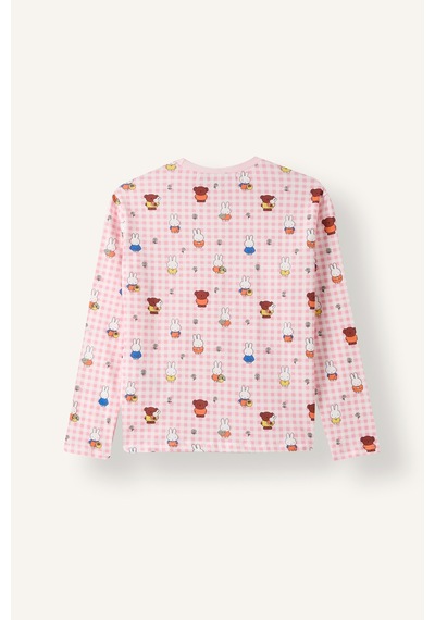 Defacto Miffy Pötikare Desenli Uzun Kollu 2li Pijama Takımı Kız Çocuk I3890a826auer105 Ekru-er105