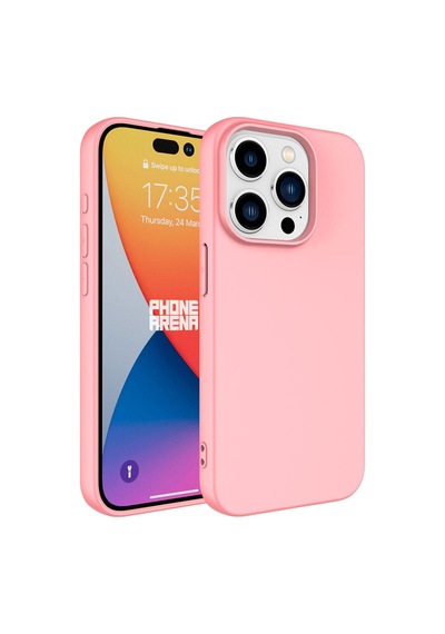 Apple Uyumlu iPhone 15 Pro Kılıf Zore Lsr Lansman Kapak Pembe Açık