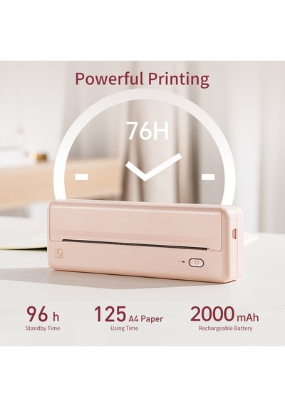 Hallow HPRT-MT810 A4 Termal Baskı Taşınabilir Kağıt Yazıcı