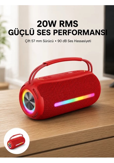 Hepsi Usb/sd/aux Girişli Hoparlör 10 W 2 Çift Sürücü Najmaddin