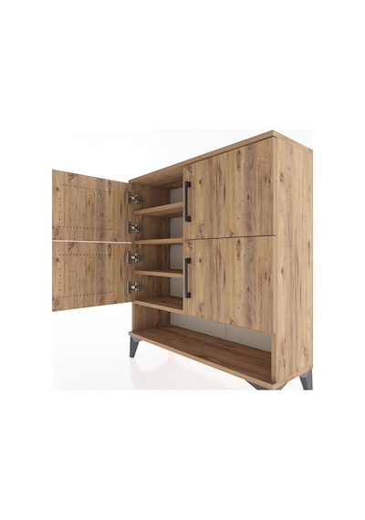 Arges Şifonyer 4 Raflı 4 Kapaklı 88x30x96 Çam-çam Çam