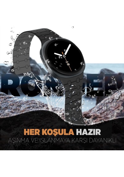 Samsung İle Uyumlu 2025 Magnex Loop Kordon Galaxy Watch 8 44mm/40mm/classic 46mm İçin Güçlü Manyetik Tasarımlı Galaxy Watch 8 Kordonu 1.sınıf Soft Silikon Watch 8 Classic Kordonu