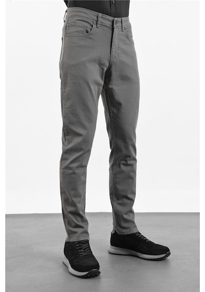 İmza Su Yeşili 5 Cep Düz Paça Gabardin Slim Fit Pamuklu Pantolon 1003260318