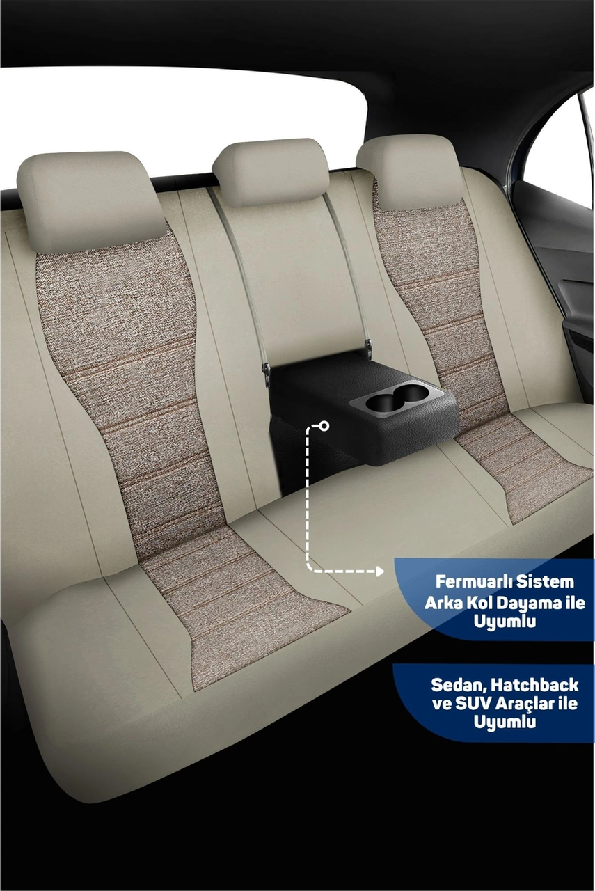 City Serisi Toyota Corolla 2014-2016 İle Uyumlu Koltuk Kılıfı, Bej