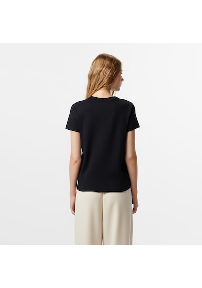 Nautica Kadın Siyah Classic Fit T-shirt Düz 57v700t Siyah