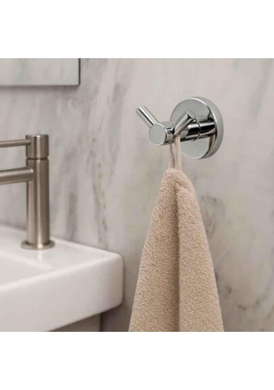 Tema Mare 2'li Ikili Banyo Bornoz Askılık Krom