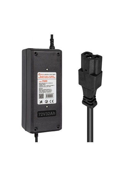 Powermaster Pm-7023 72 Volt - 32 Amper Elektrikli Bisiklet Şarj Cihazı Siyah