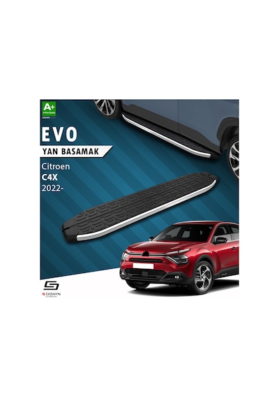 S-dizayn Citroen C4 X Evo Krom Yan Basamak 183 Cm 2022 Üzeri