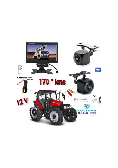 7" Ekran ve 2 Adet geniş açılı Kamera Seti