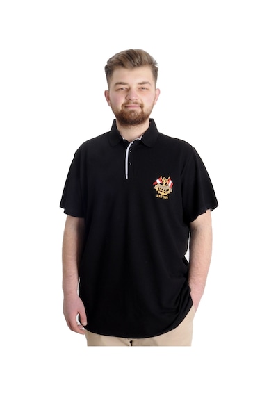 Mode Xl Büyük Beden Erkek T-Shirt Polo Mode Team 23324 Siyah 001