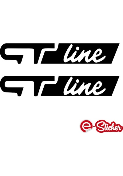 2 Adet Gt Line Oto Sticker Araba Kapı Sticker