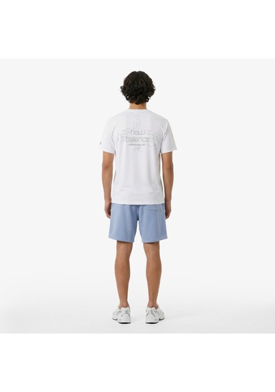 New Balance Reflective Poly Erkek Beyaz T-shirt Mt61y4ns