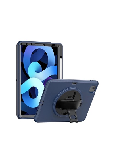 Apple İpad Uyumlu 2025 10.9 10.nesil A16 Kılıf Hand Strap Tablet Kılıfı - Lacivert Diğer