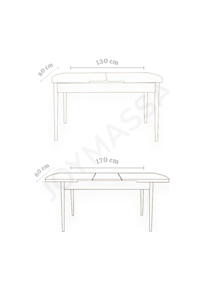 80 X 130 Açılabilir Yemek Masası Açıldığında 80 X 170 Olmaktadır Siyah Siyah 80 X 130 Açılabilir Yemek Masası Açıldığında 80 X 170 Olmaktadır Siyah Siyah