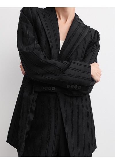 Marks & Spencer Dokulu Blazer Ceket Siyah