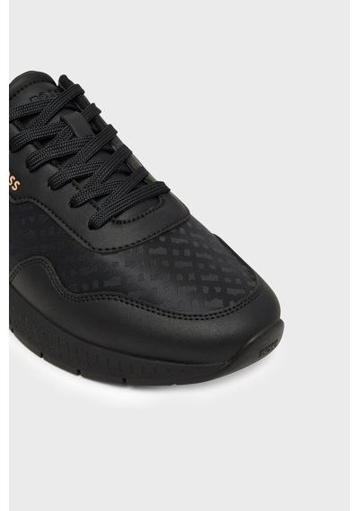 Boss Logolu Sneaker Ayakkabı Erkek Ayakkabı 50568772 007 Siyah