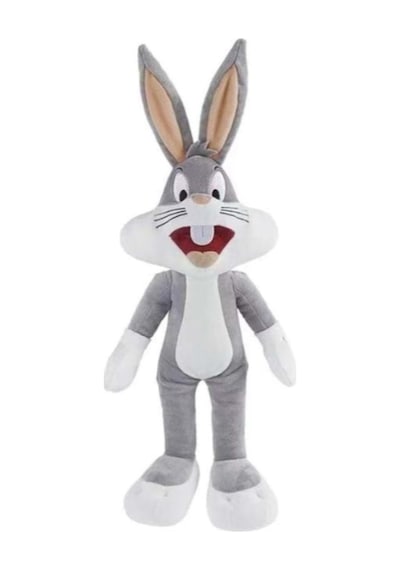 Peluş Bugs Bunny Oyuncak 50 Cm Looney Tunes Sevimli Peluş Karakter Gri
