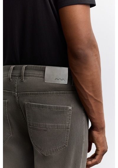 Avva Erkek Haki Eskitme Yıkamalı Pamuklu Elastan Roma Crop Slim Fit Jean Pantolon A62y3504
