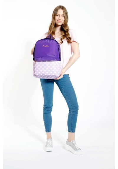Kaukko Soft Floral Sırt Çantası Purple K1492