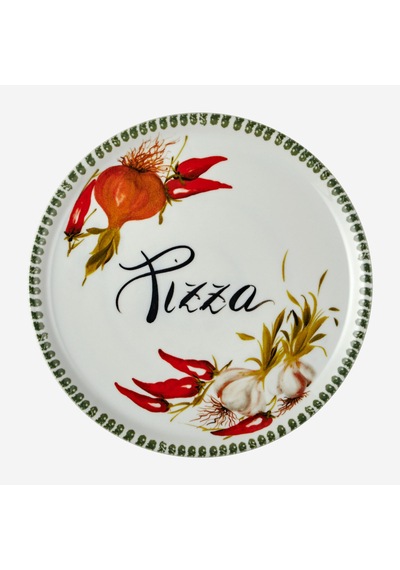 Beyaz Seramik Pizza Tabağı 33 Cm