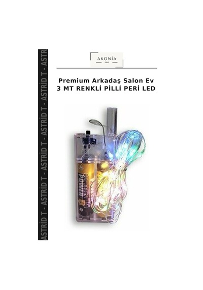 Premium Arkadaş Salon Ev 3 Mt Renkli Pilli Peri Led