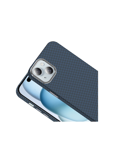 Apple Uyumlu iPhone 15 Kılıf M-safe Şarj Özellikli Karbon Fiber Görünümlü Zore Gros Kapak Siyah