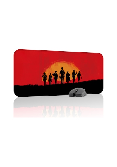 Red Dead Redemption 2 Dikişli Kauçuk Oyuncu Mousepad V1 - 70x30 Xl Gaming Mouse Pad