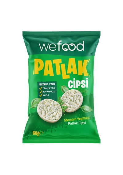 Wefood Mevsim Yeşillikli Patlak Cipsi 60 G 8'li 8683347037698