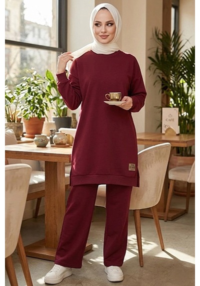 Bestenur Arma Detaylı İkili Takım 1730 - Bordo