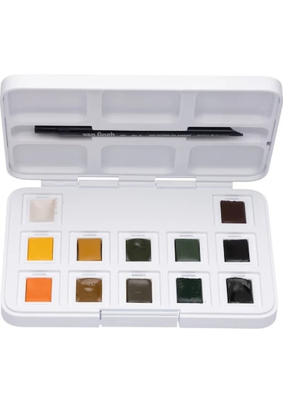 Van Gogh 12'li Tablet Sulu Boya Seti Plastik Kutulu Shades Of Nat Diğer