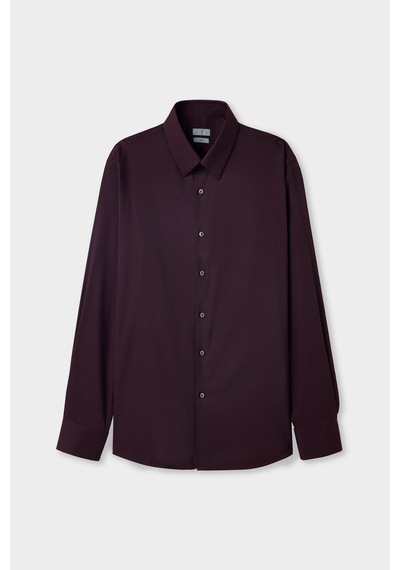 Twn Slim Fit Mürdüm Düz Gömlek 5ef02ad10288m Mrd
