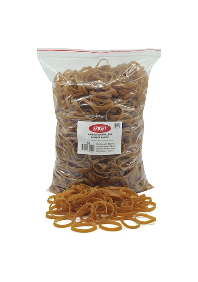 Ekoset Geniş Kauçuk Paket Ambalaj Kasa Lastiği 50X5Mm 1Kg