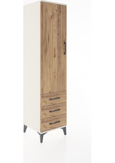 Hyperion Dolap Tek Raflı 3 Çekmeceli Tek Askılı 44x44x182 Ayt... Aytaşı