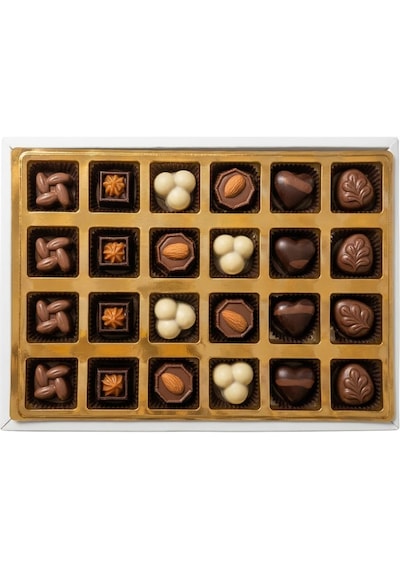 Nutat 300g 24'lü Spesiyal Hediye Çikolatası - Dubai Çikolatalı & Karışık Dolgulu Gurme Seçki/yeşil Pastel