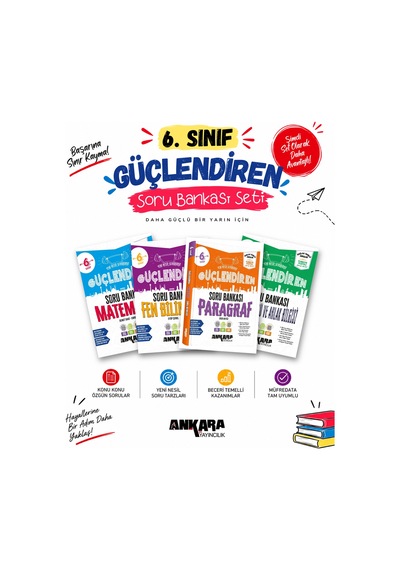 Ankara Yayıncılık 2027 6. Sınıf Matematik + Fen Bilimleri + Paragraf + Din Kültürü Ve Ahlak Bilgisi Yeni Müfredat Bağlam Temelli Güçlendiren Soru Bankası Seti 4 Kitap Ankara Yayıncılık 2027 6. Sınıf Matematik + Fen Bilimleri + Paragraf + Din Kültürü Ve Ahlak Bilgisi Yeni Müfredat Bağlam Temelli Güçlendiren Soru Bankası Seti 4 Kitap