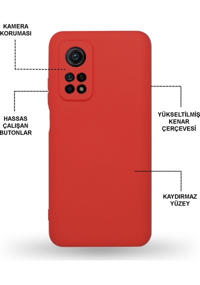 Xiaomi Mİ 10T Kapak Kamera Korumalı Içi Kadife Lansman Silikon Kılıf