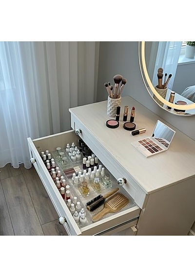 Modüler Organizer Set Takı Aksesuar Düzenleyici Çekmece İçi Makyaj Organizer Kristal 6'lı Açık Kahverengi Modüler Organizer Set Takı Aksesuar Düzenleyici Çekmece İçi Makyaj Organizer Kristal 6'lı Açık Kahverengi