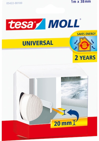Tesamoll Genel Amaçlı Kapı-zemin Arası Köpük, Beyaz, 1m X 38mm Diğer
