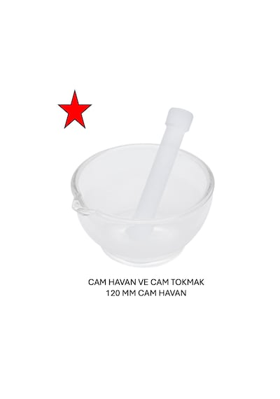 Tokmaklı Cam Havan 120 MM