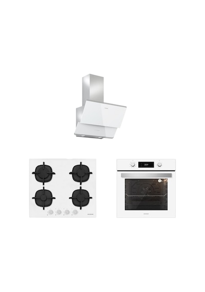Silverline BO6504W01 - CS5427W01 - 3490 Oslo 60 Beyaz Ankastre Set