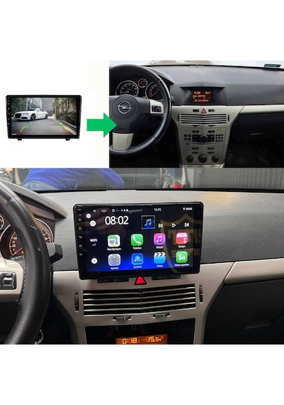 Opel Astra H Araç Multimedya Android Ekran Carplay Navigasyon Double Teyp 4+64 9" 04-14 Black Blueway