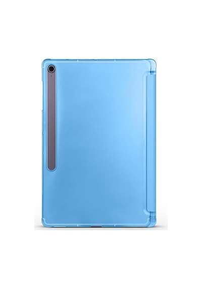 Samsung Galaxy Tab S10 Fe Plus Sm-x620 X626 İle Uyumlu Kılıf Kalem Bölmeli 2 Farklı Stand Olabilen Arka Kısım Şeffaf Sert Silikon İnce Hafif Tablet Kılıfı Mavi Belirtilmemiş