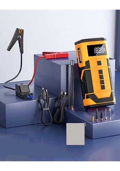 Kablosuz Şarjlı Taşınabilir Araç Akü Start 8000 Mah 14.8v Powerba