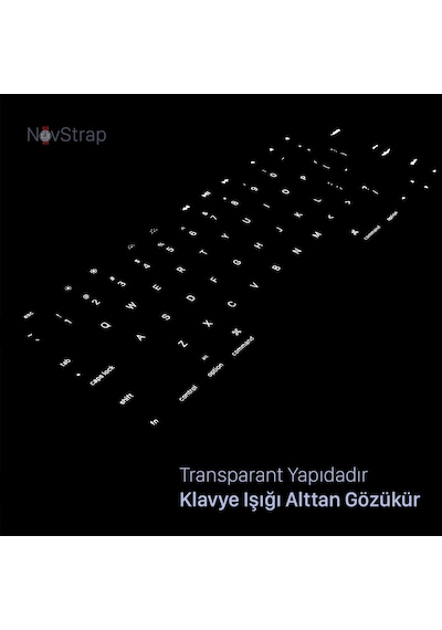 Novstrap Apple Uyumlu Macbook Neo 13 İnç A18 Çip A3404 İle Türkçe Q Klavye Koruyucu Şeffaf Kılıf Şeffaf