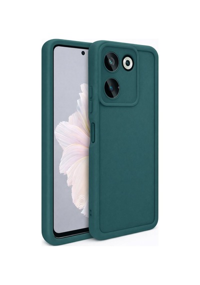 Tecno Camon20-4g/camon20pro-4g Uyumlu Kamera Çıkıntılı Mat Silikon Telefon Kılıfı Yeşil