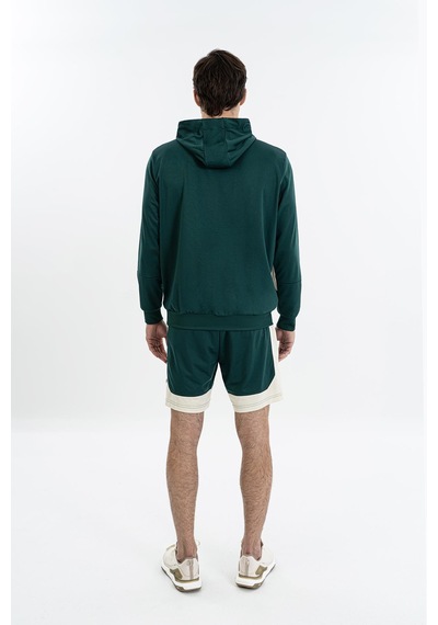 Maraton Boxy Erkek Kapüşonlu Yeşil Sweatshirt Yeşil