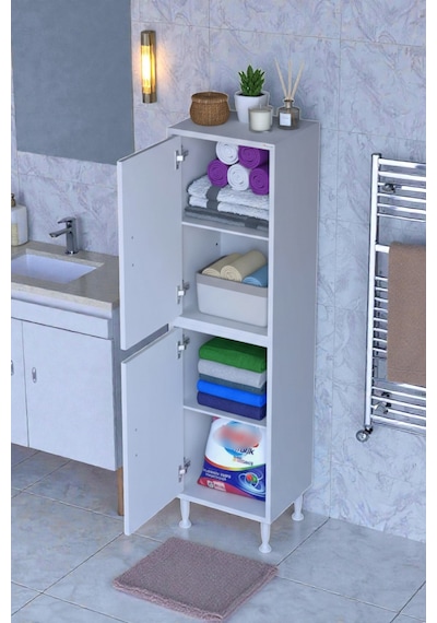 Eliusta Nuve Geniş Depolama Alanlı Dolap 35 Cm Banyo/mutfak Çok Fonksiyonlu 35x138x32,5 Cm Saklama Dolabı Beyaz Eliusta Nuve Geniş Depolama Alanlı Dolap 35 Cm Banyo/mutfak Çok Fonksiyonlu 35x138x32,5 Cm Saklama Dolabı Beyaz