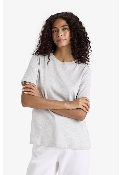 Defacto Regular Fit Gri Kadın T-shirt W9584az/gr93 Gri